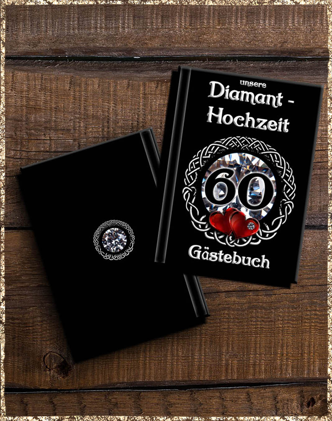 60 Jahre - diamantene Hochzeit - Gästebuch Keltenring